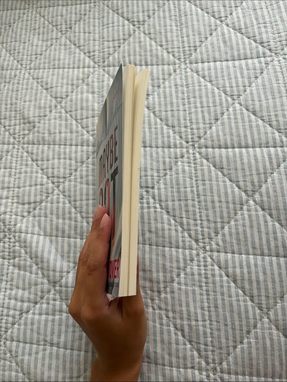 Colleen Hoover paperback coffee
